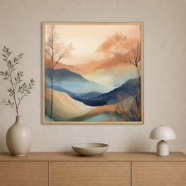 Wallity Pintura en Lienzo Decorativa Enmarcada 60 x 60 cm
